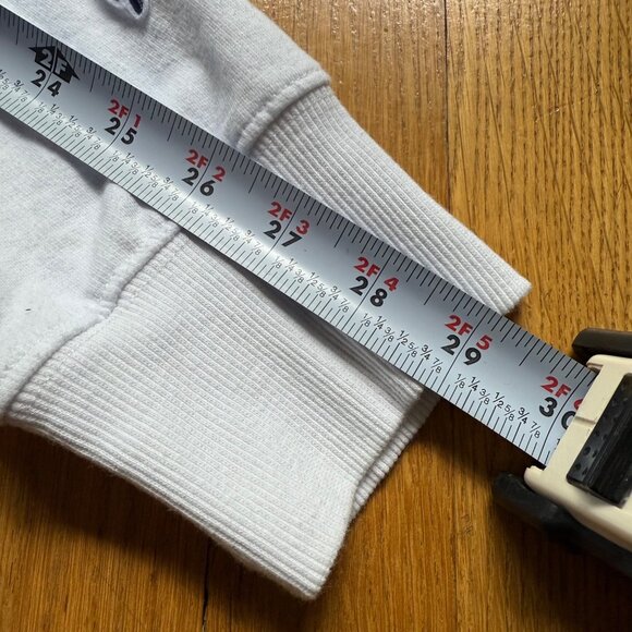 Peloton Size L White Blue Sunburst Tie-Dye Half Zip Pullover Hoodie Sweatshirt - Picture 12 of 15